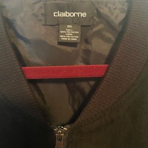 Mens Claiborne black suede jacket big and tall